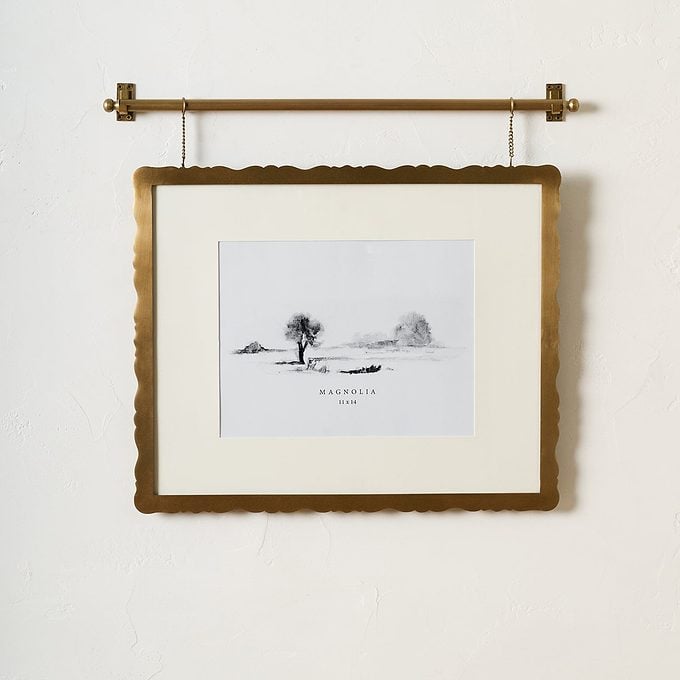 Brass Scalloped Frame Via Magnolia.com