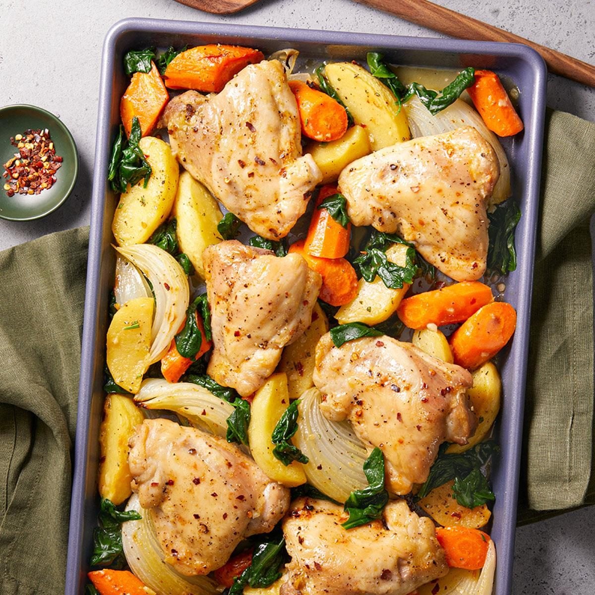 Sheet-Pan Honey Chicken with Apples