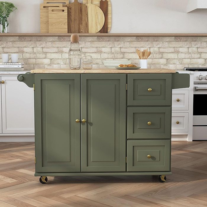 Homestyles Mobile Kitchen Island Cart Via Amazon.com