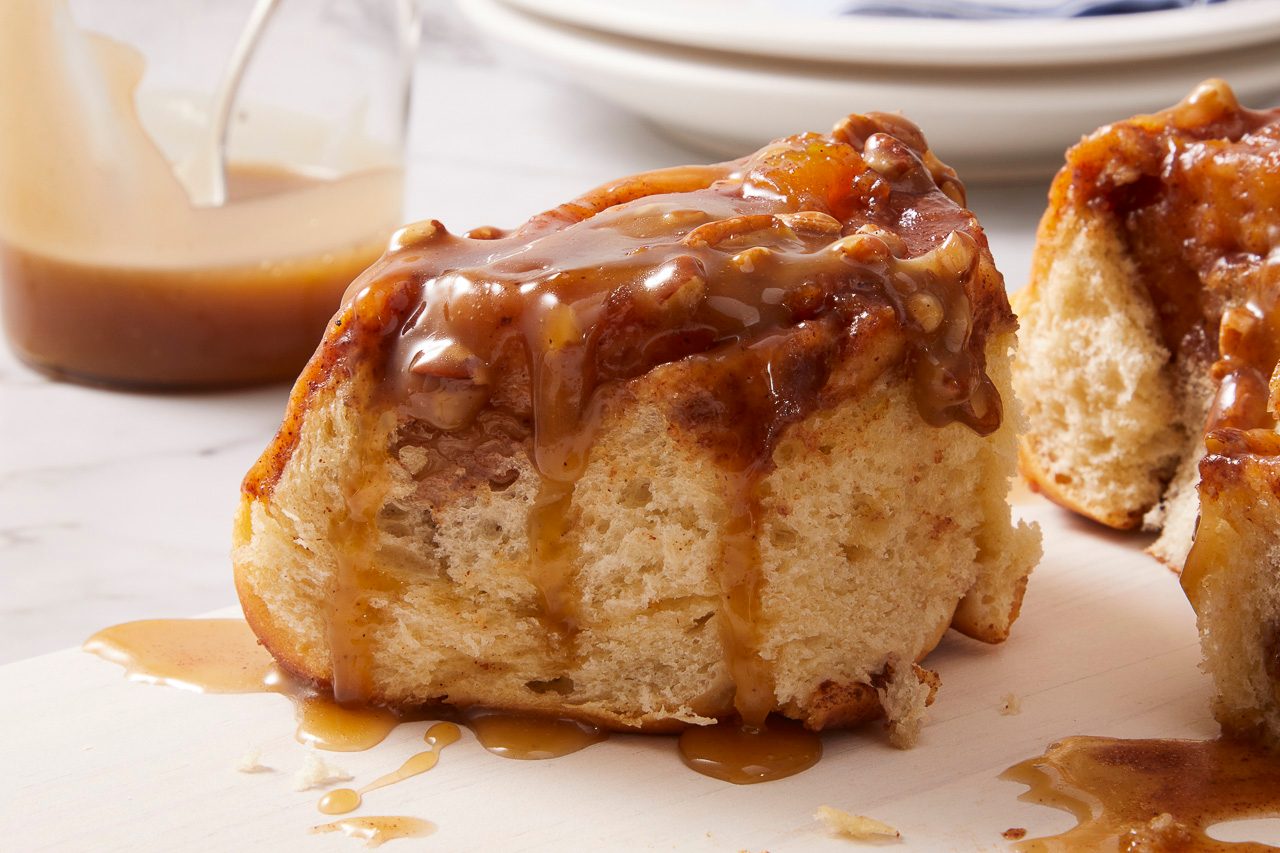 Peach Cobbler Sticky Buns