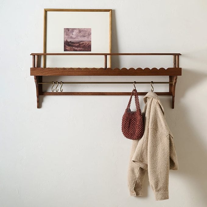 Scalloped Shelf With Rail Via Magnolia.com