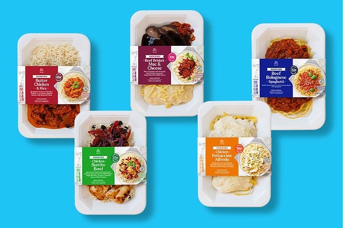 Overhead shot of boxes of Ready Made Meals