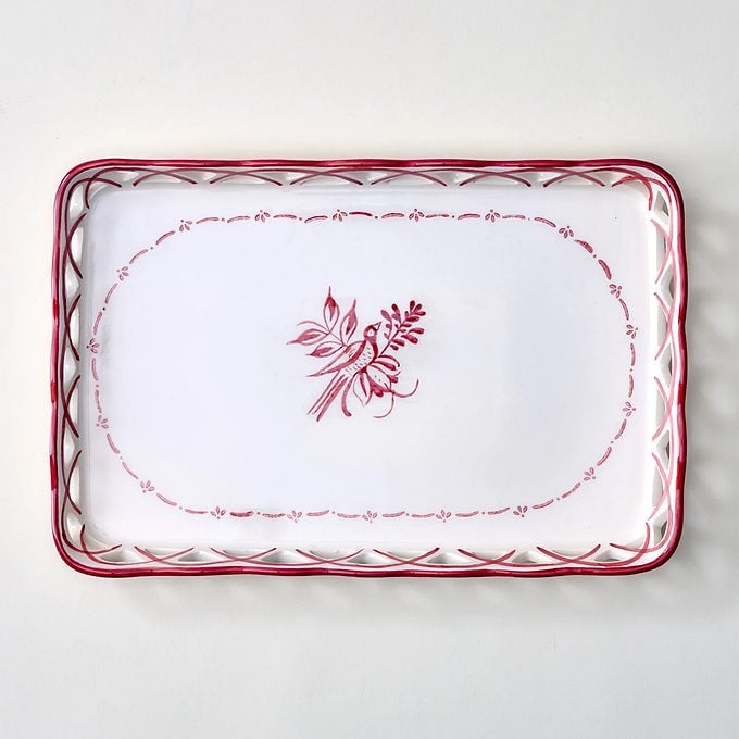 Heirloom Noel Ceramic Hand Painted Tray