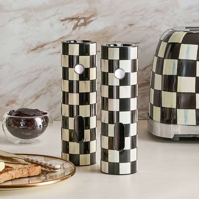 Courtly Check Electric Salt & Pepper Grinder Set