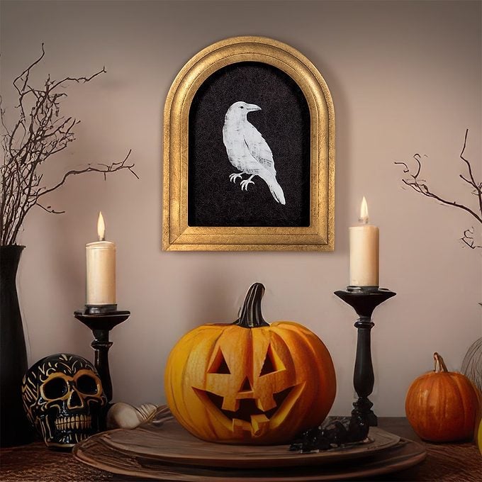 My Texas House B&w Crow Halloween Art